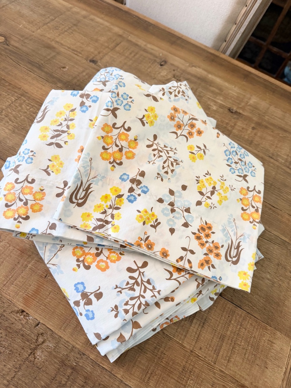 Vintage 1970’s Sears Roebuck and Co. Perma Prest COMPLETE Sheet Set. Sz-Full. - Picture 2 of 4